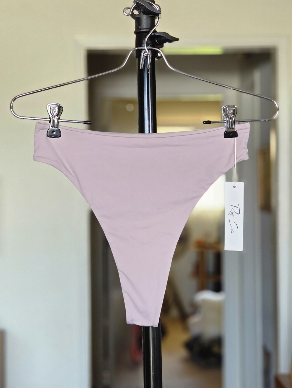 Riot Swim High Waist Thong Bikini Bottom - Dusk / Dusty Lilac